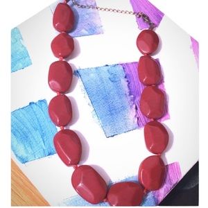 Vintage Reddish Orange Statement Necklace